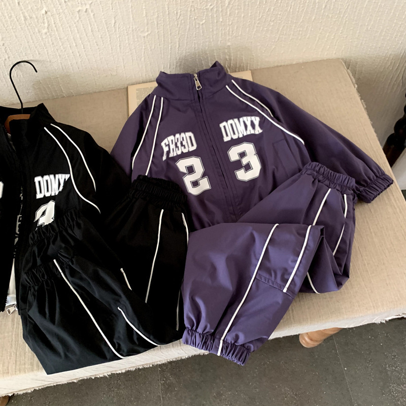 Children's Clothing Boys' Autumn Outfit 2025 New Stylish Fashionable Trendy Baby Boy Spring and Autumn Sports Jacket Set Trendy