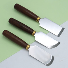 胡桃木柄D2日式削薄刀 裁皮刀 斜刀圆刀手工DIY皮革皮具刀下料刀