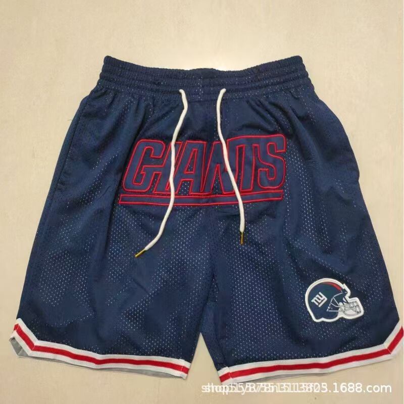 Wholesale Foreign Trade Football Shorts Nfl Seahawks Deep Blue Denim Blue Ravens Purple Empire Battle Breathable Casual Shorts