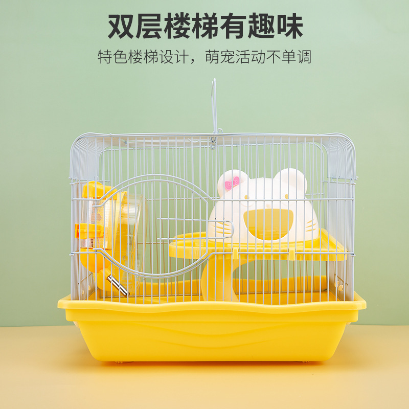 Manufacturer pet hamster cage, hamster golden bear, double-decker luxury villa cage, cat head cage, pet supplies