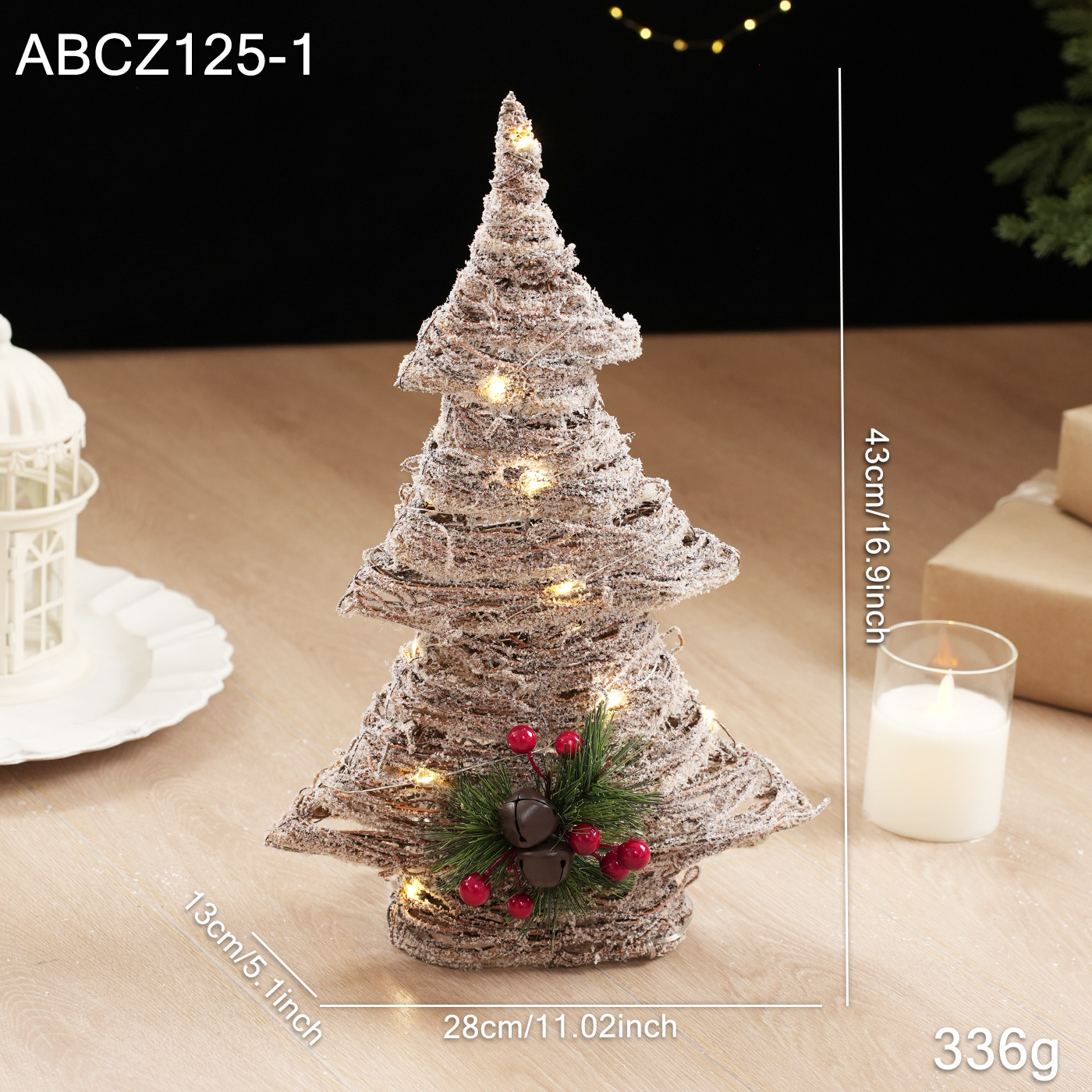 Navidad de hierro forjado muñeco de nieve árbol de Navidad alce regalos de polvo pegajoso cuerda de cáñamo brillante Navidad creativa decoración de ventanas de escritorio