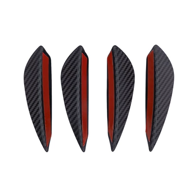 Car Modification Universal Air Knife Spoiler - carbon-fiber-pattern-set-of-4-pieces