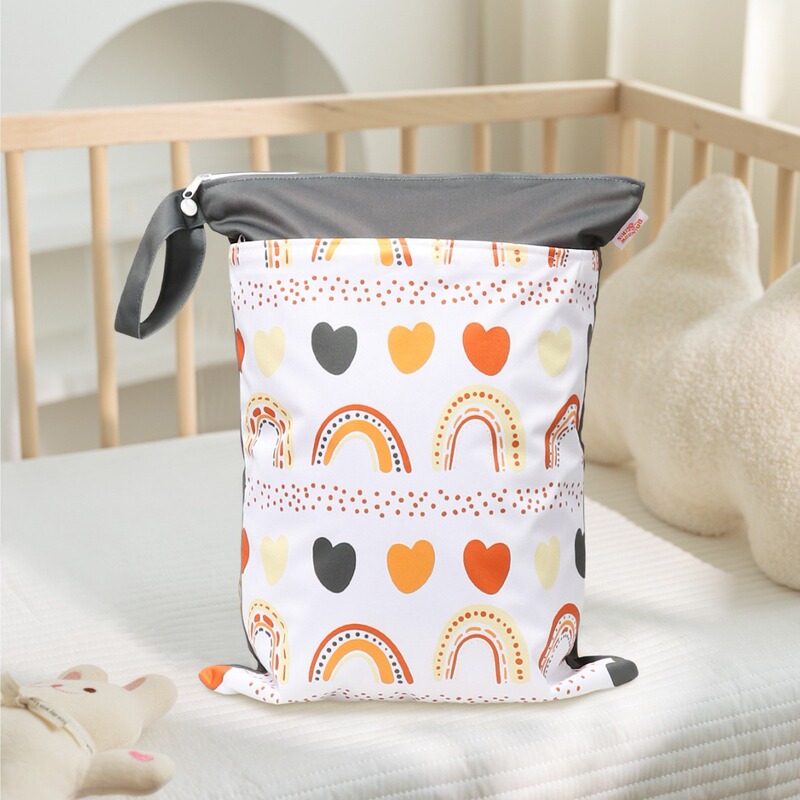 Cross-border in stock Nordic Animal Printing Baby Room Storage Hanging Bag Dry and Wet Separation Double-layer Waterproof Bag Wetbag Cross-border in stock Nordic Animal Printing Baby Room Storage Hanging Bag Dry and Wet Separation Double-layer Waterproof Bag Wetbag