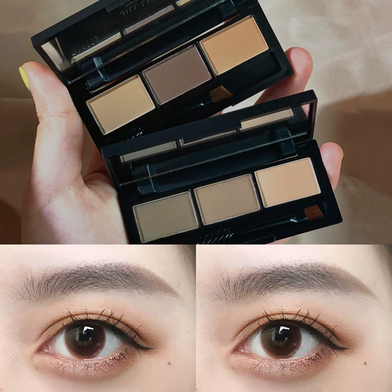 JILL LEEN Three -color balance eyebrow powder female waterproof is not easy to discoloration naturally, long -lasting moss green beginner genuine