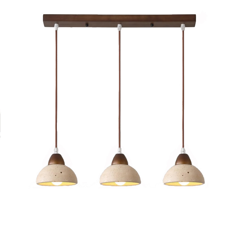 Lámpara Colgante de Piedra Amarilla, Estilo Wabi-Sabi Nórdico, para Comedor/Hogar