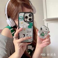 サムスン s23fe 携帯電話ケース s25ultra/s24plus/s21 磁気 3 アップル 16promax に適した子犬