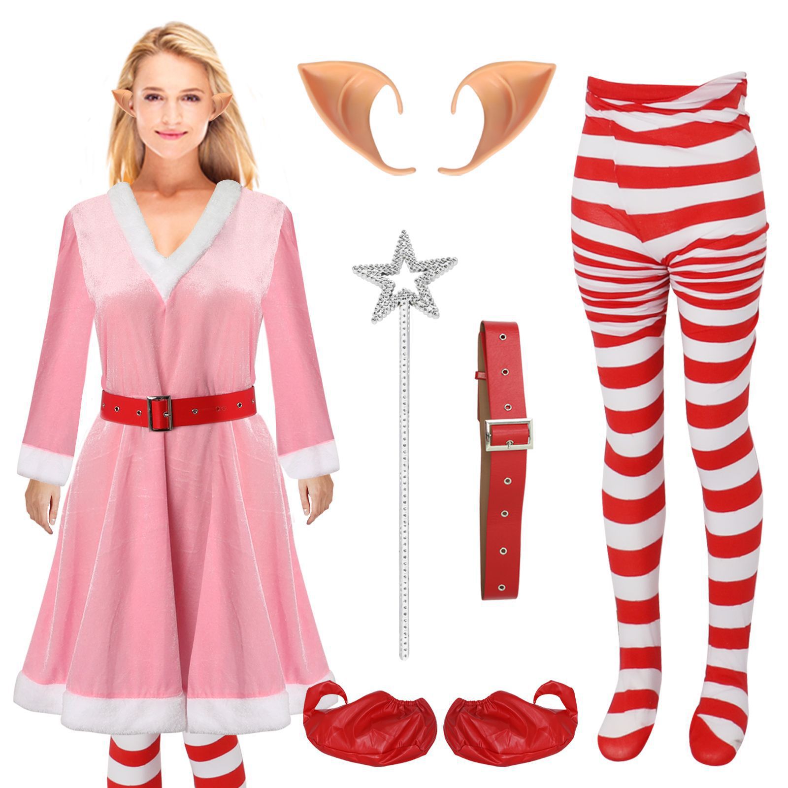 Spot Navidad Adultos y niños Hombres y mujeres Elf Trajes de cosplay Trajes de Navidad Trajes de actuación image 9