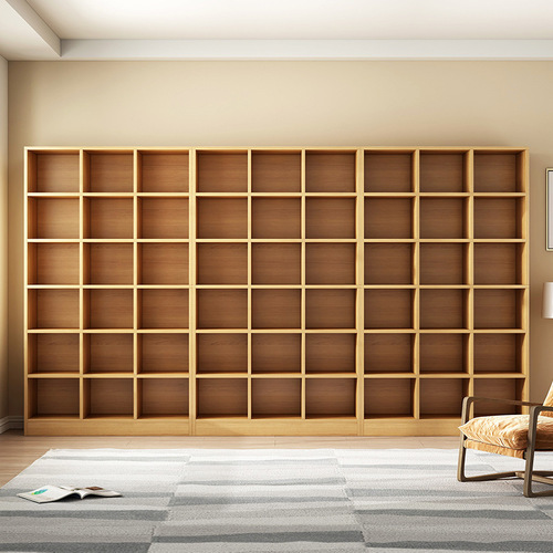 Bookshelf floor-to-ceiling living room storage rack wall-mounted home grid storage cabinet storage rack study library bookcase