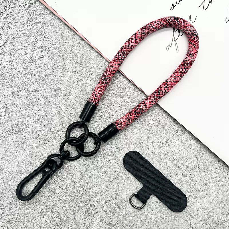手机短款手腕挂绳男女款结实耐用加粗编织手机挂绳防丢挂链可拆卸