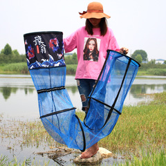 批發高檔加厚魚護塗膠速乾魚護網不鏽鋼口漁護鋁合金卡邊魚護網兜