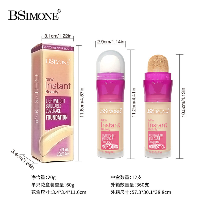 Corrector transfronterizo, sin maquillaje, base líquida de larga duración, supermodelo impecable, maquillaje, base líquida impermeable y a prueba de sudor, no se puede frotar