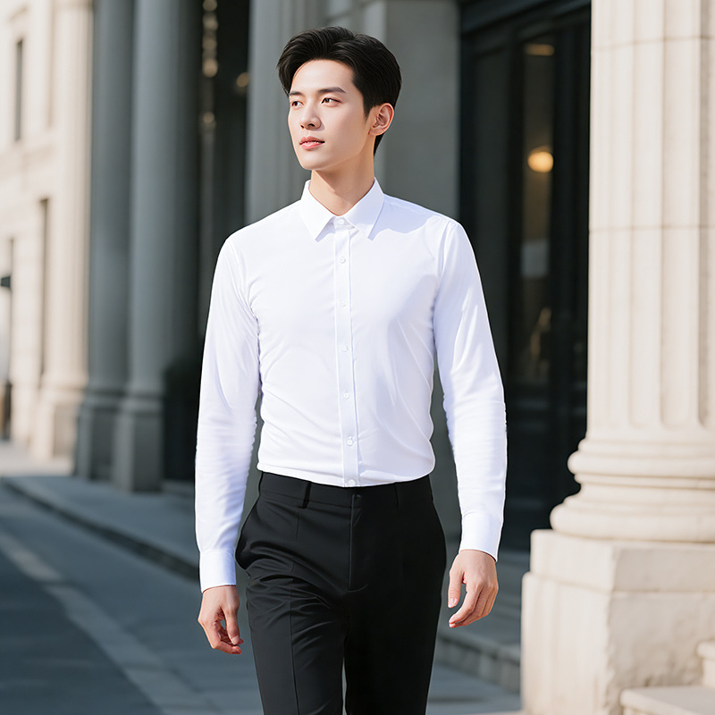 Men's High-Quality Cotton Tencel Professional Shirts, Long-Sleeved, Suitable for Project Teams, Exhibitions, School Teachers, Management, Workwear, Father's Day Gift Men's High-Quality Cotton Tencel Professional Shirts, Long-Sleeved, Suitable for Project Teams, Exhibitions, School Teachers, Management, Workwear, Father's Day Gift