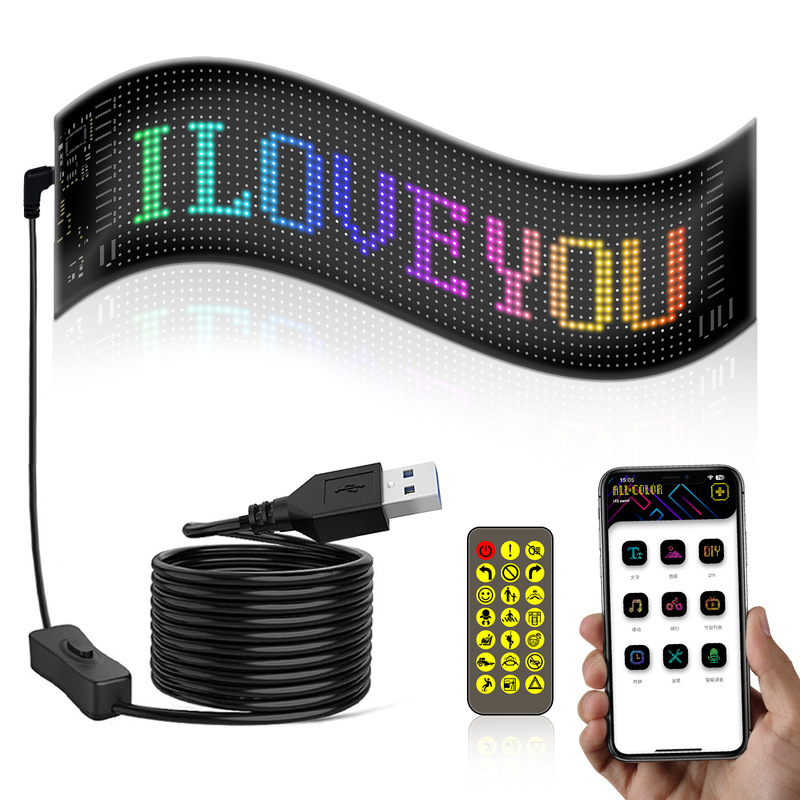 クロスボーダー爆品LEDスマートフレキシブル画面リモコンAPPコントロールソフトスクリーンドアスクリーンにはフルカラーディスプレイが貼られています|undefined
