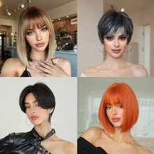 多款可选欧美热销款中年女假发短发锁骨发遮白发仿真人假发全头套
