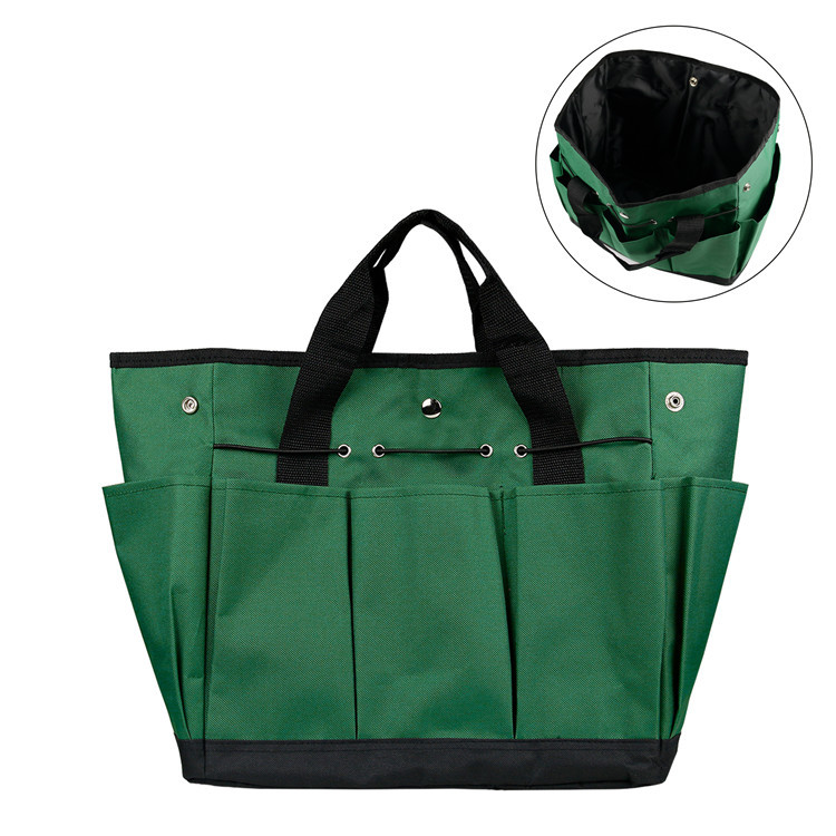 户外墨绿色手提花园园艺修剪工具包园林收纳袋 花园修建工具收纳袋 收纳围裙