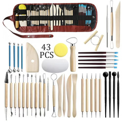 Pottery Sculpting Tools: 6/11/36/43/61-Piece Set for Soft Clay, Polymer Clay, and Ceramic Modeling – Handcrafted Tool Kit