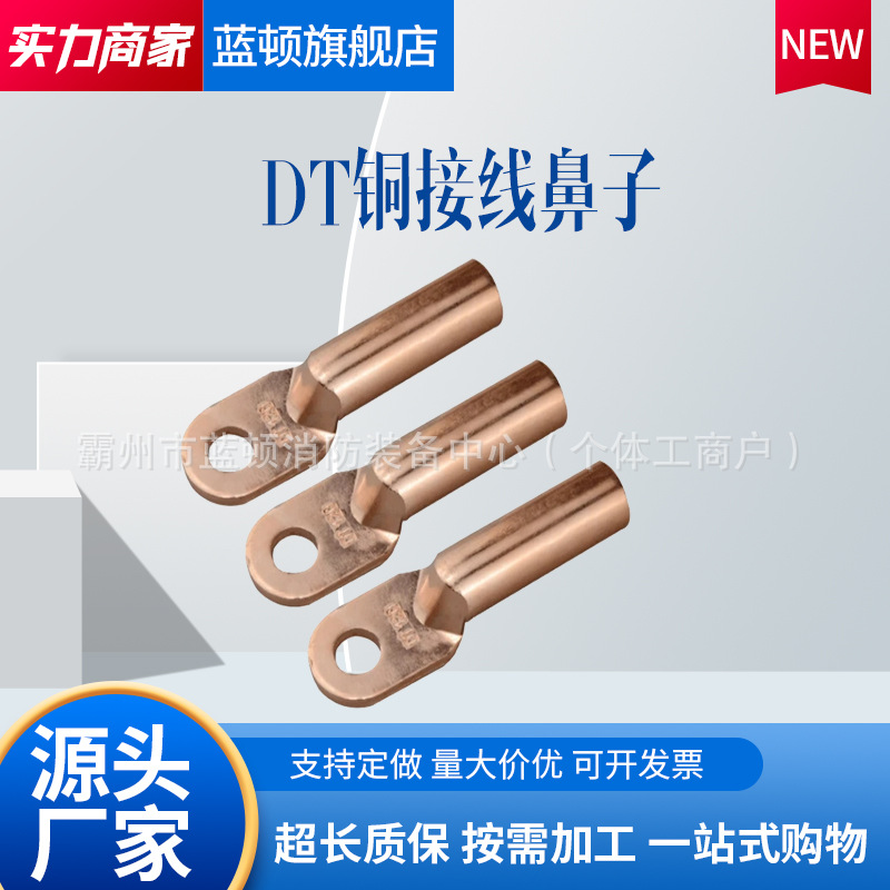 DT铜鼻子镀锡线鼻子接头电力电缆镀锡接线头线鼻子铜线耳