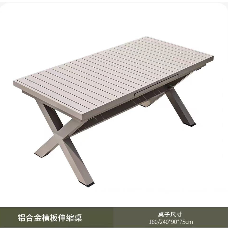 Mesa y silla al aire libre Combo Villa Jardín Nórdica Terraza Mesa Mesa de comedor Silla de comedor de cordón Diseñador de patio Mesa de balcón al aire libre