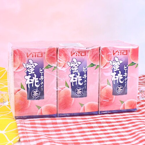 Hong Kong imported fruity drink Vita Peach Tea 250ml*6 boxes Hong Kong version