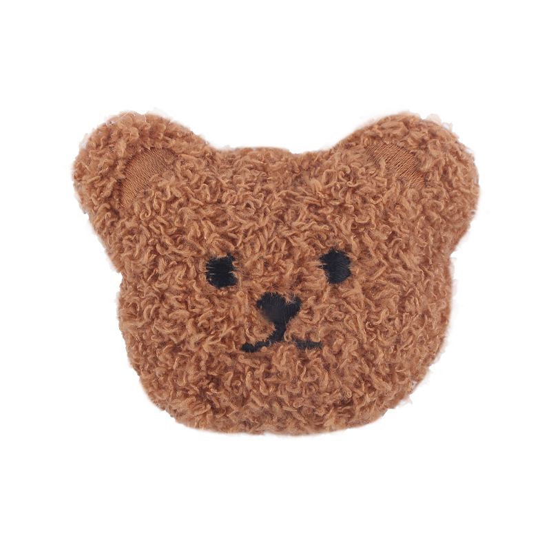 Nuevo bebé suministros felpa DIY oso cabeza chupete clip calmante bebé oso cabeza clip pezón anti-gota cadena Accesorios