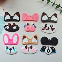 韩版PVC软胶卡通熊猫狗动物套装系列半成品diy配件手机壳洞洞鞋