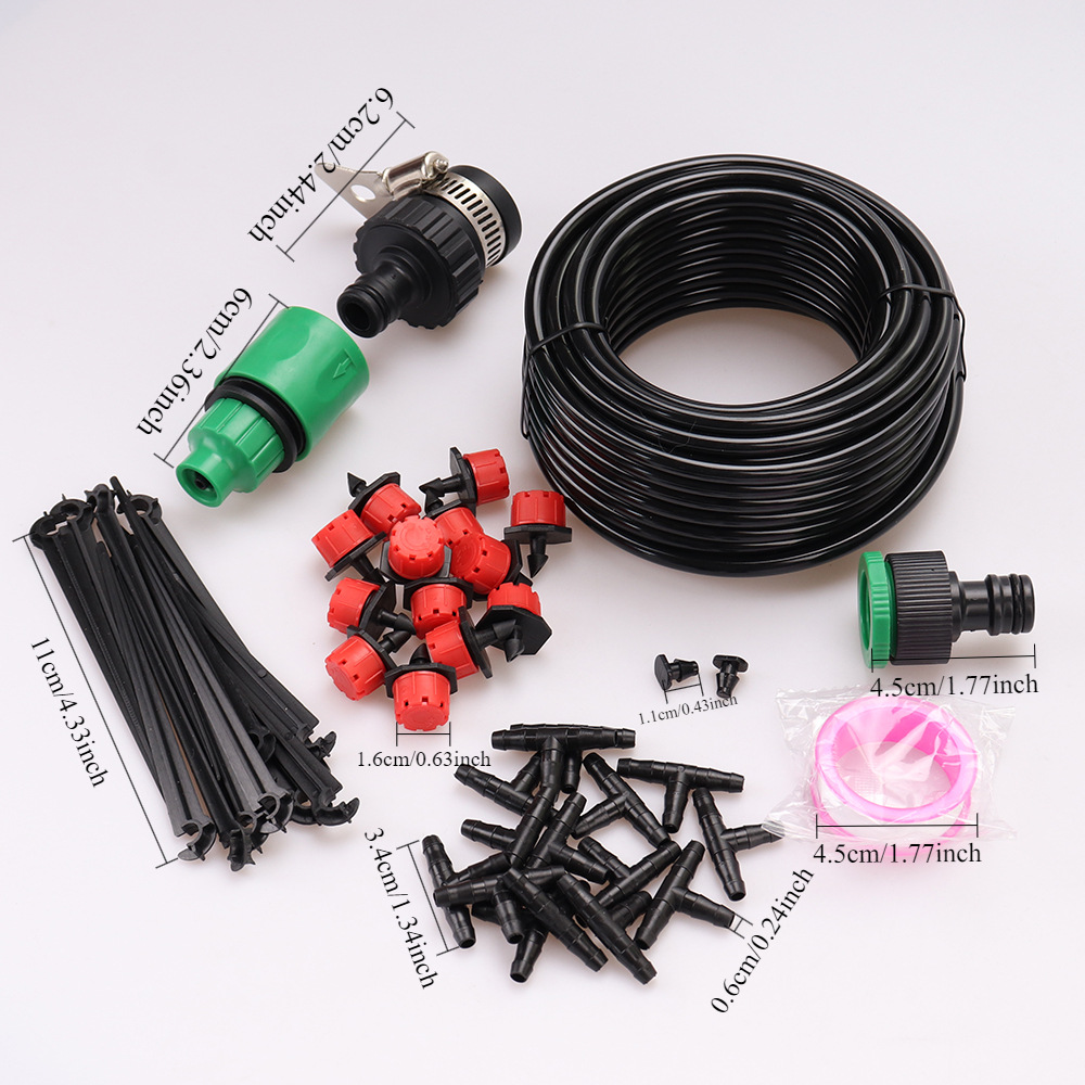 Caperucita Roja, gotero de ocho orificios, riego automático, sistema de riego, riego automático de jardín, rociador de artefacto