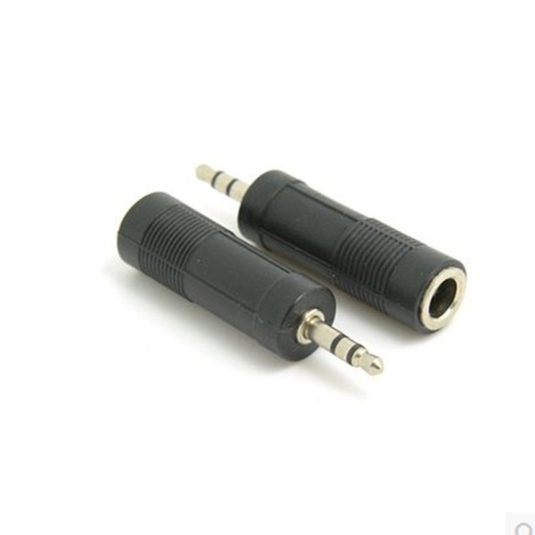 音频转换头 插头3.5公转6.5母 电脑音频接口 6.5母头转3.5公头