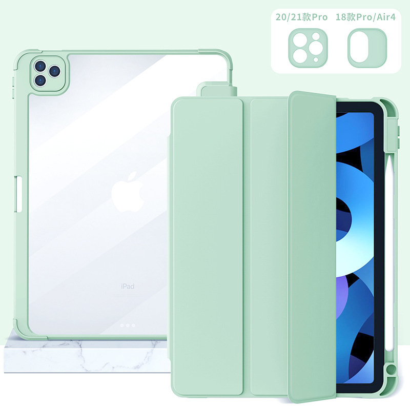 2025 iPad Protective Case Suitable for Pro12.9/Mini6/Ipad11/10.2 Acrylic Soft Case with Pen Slot