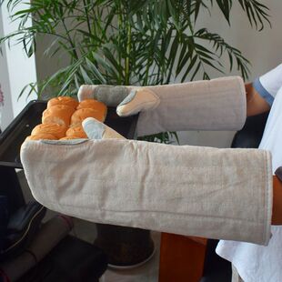 Canvas Hand Stuffy Microwave Oven Oven Anti-Scalding Thickeneding and Longing Baking High Temperature Resistant 500 Degree Industrial Weiyan