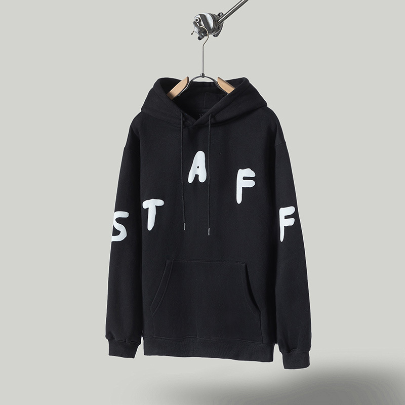 Sweat à capuche unisexe style high street avec lettres brodées_voghion.com