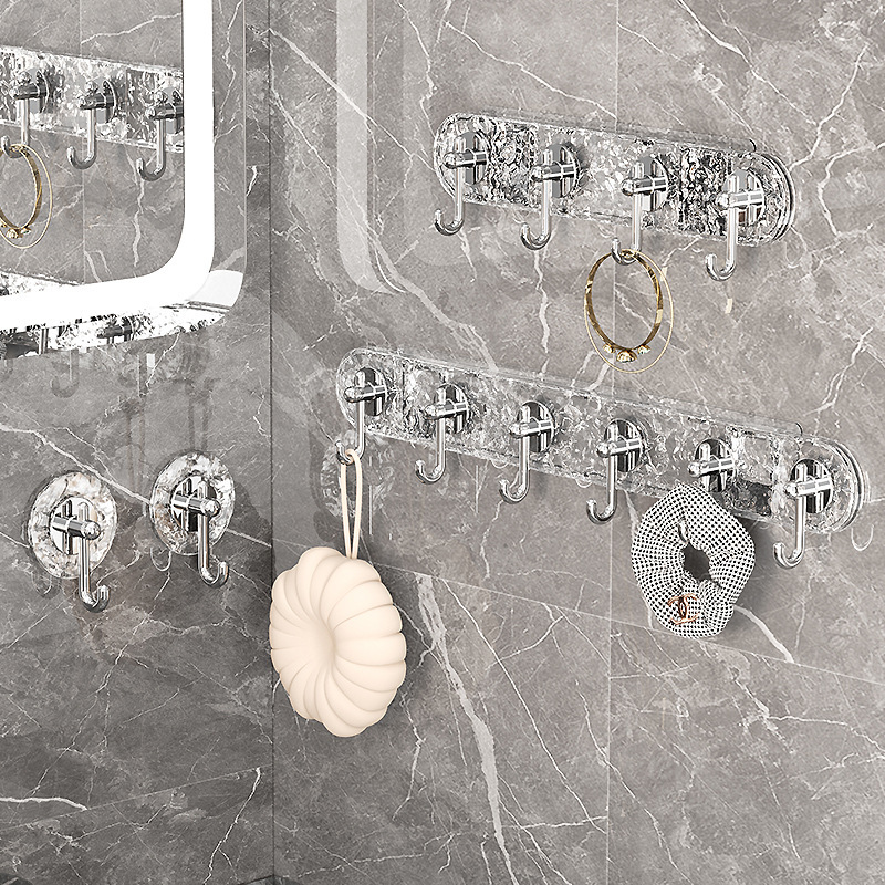 Yimijia Bathroom Hook Hook Punch-free Kitchen and Bathroom Hook Powerful Wall-mounted Traceless Row Hook Yimijia Bathroom Hook Hook Punch-free Kitchen and Bathroom Hook Powerful Wall-mounted Traceless Row Hook