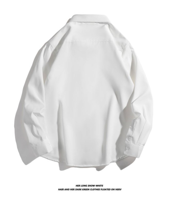 European Style Workwear For Men, Spring And Autumn New Loose Fit Casual Solid Color Shirt Jacket Trendy_viptrois.com