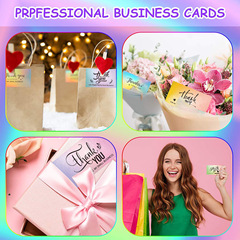50 cards per pack 5*9 cm Thank you for supporting my small business Laser Thank You Cards Cross-border Amazon Greeting Cards