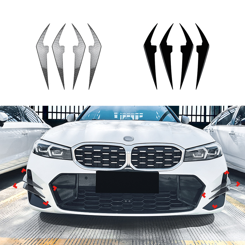 (2개) BMW BMW 3 시리즈 G20G21 LCI M SPORT2023 전면 에어 나이프 TUYERE 자동차 스티커 외부 수정에 적합