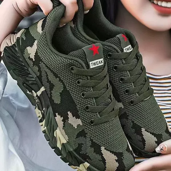 迷彩鞋女男春夏单鞋休闲户外登山作训鞋学生军训解放鞋户外劳保鞋