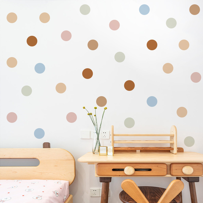 Chuanhaoai in Bohemian bobo wind polka dot stickers children's bedroom toy room wall DIY stickers