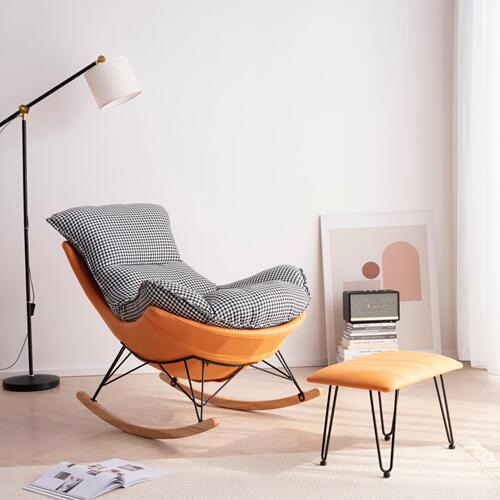 Nordic trendy leisure rocking chair lazy sofa lobster chair for home living room balcony bedroom single rocking chair lounge chair