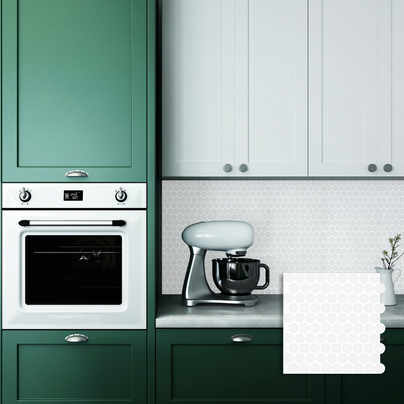 Kitchen Splash Tile Peel and Paste Bathroom Laundry Room RV RV Upper Stove Back Vinyl Tile