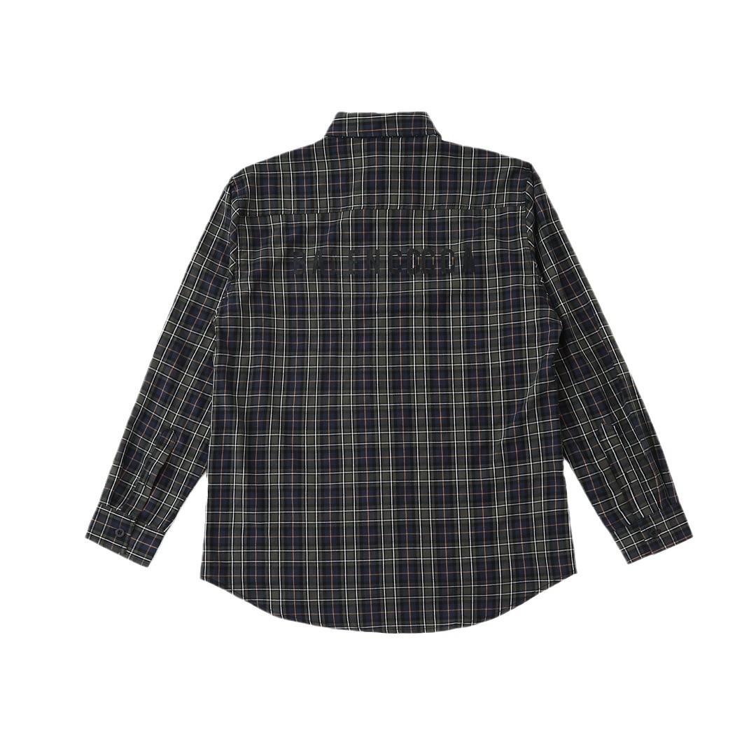 24SS 하이 버전 B 홈 여름과 가을 새로운 남성과 여성의 연인 다시 편지 인쇄 격자 무늬 셔츠 재킷