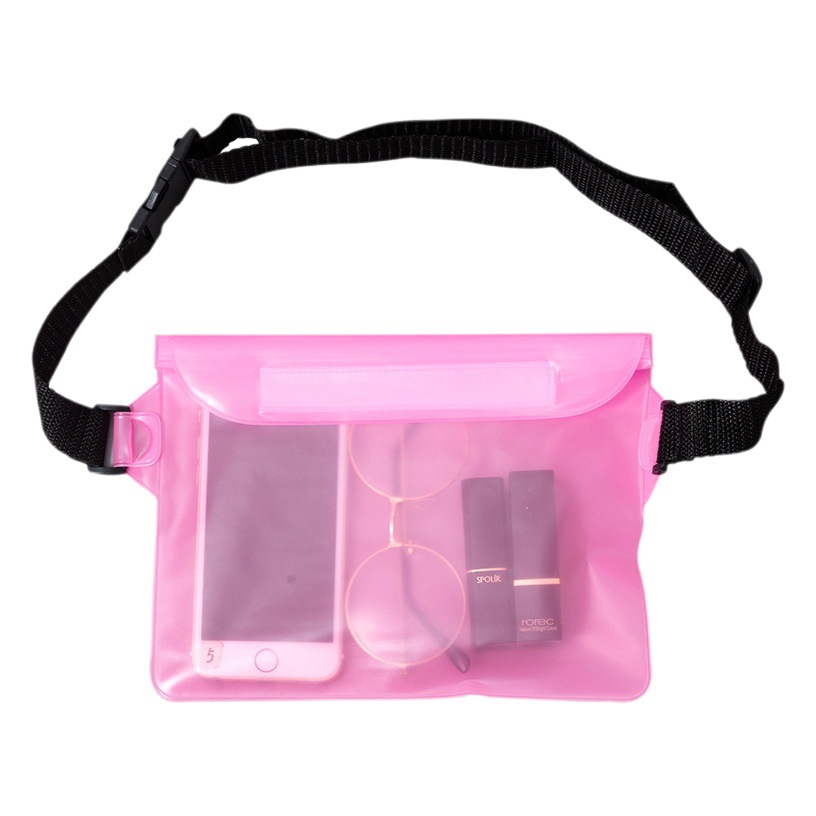 Mobile Phone Waterproof Bag Touchscreen Outdoor Drifting Portable Items Transparent Sealed Storage Bag Swimming Waist Bag Crossbody Bag