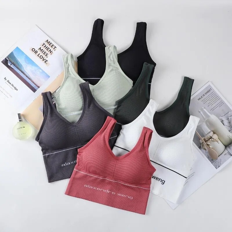 King Sports Beautiful Back Underwear Women's Letter Trousers Strapless Yoga Running Big U Vest without Steel Ring Wrap King Sports Beautiful Back Underwear Women's Letter Trousers Strapless Yoga Running Big U Vest without Steel Ring Wrap