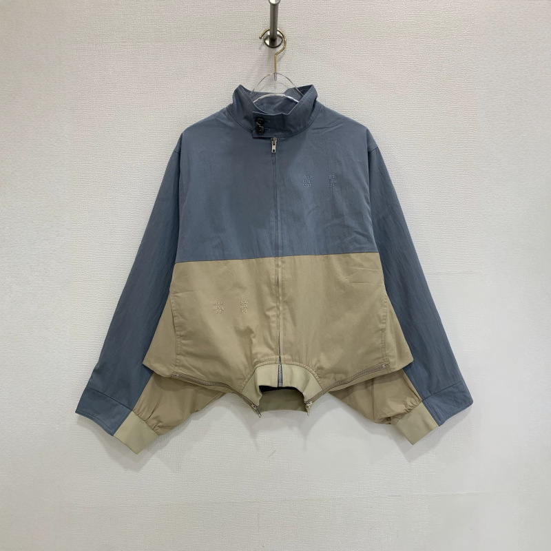Nanyou High-End Women's Clothing 2026 Summer Prad New Color-Block Patchwork Recycled Nylon Hooded Jacket Nanyou High-End Women's Clothing 2026 Summer Prad New Color-Block Patchwork Recycled Nylon Hooded Jacket