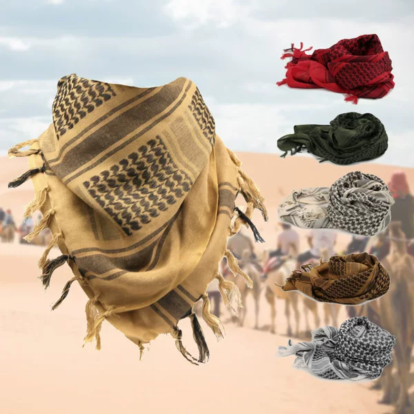 Cross-Border Square Scarf, Men's Scarf, Windproof Headscarf, Travel Outdoor Desert Headscarf, Magic Scarf, Versatile Neck Scarf, Wholesale