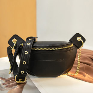 Chest bag, universal shoulder bag, fashionable brand belt bag, one-shoulder bag, Korean style, city style, internet celebrity