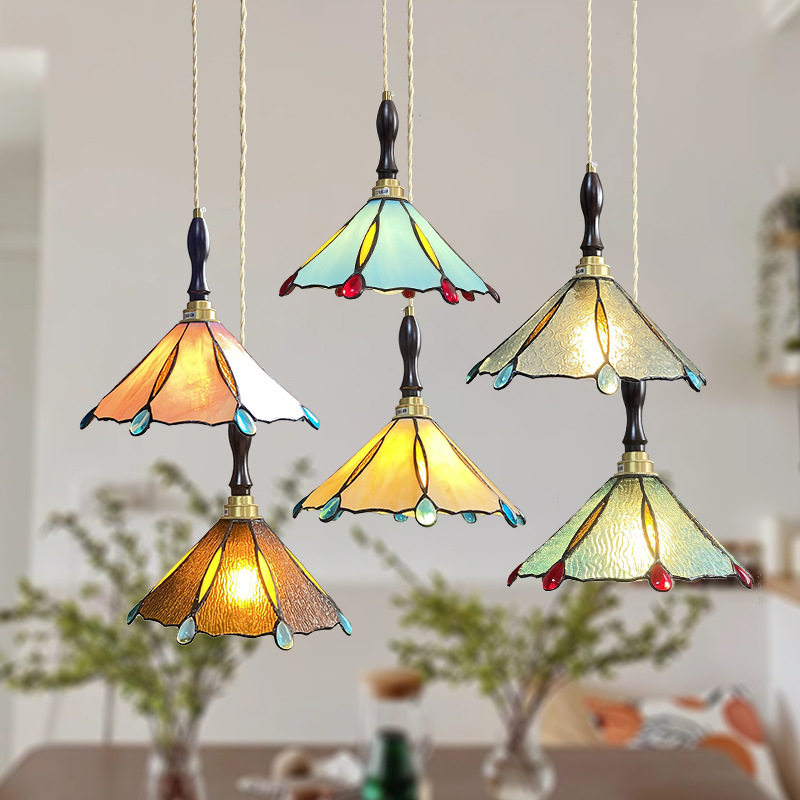 Nanyang estilo pastoral americano retro cafetería dormitorio restaurante bar B & B estilo japonés latón araña de cristal