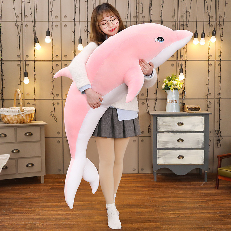 Dolphin Doll Plush Toy Sleeping Pillow Boy Girl Cute Long Pillow Large Bed Rag Doll Doll