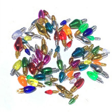 彩色电镀明笨塑料不会亮迷你小灯泡圣诞喜庆节日装饰配件小灯珠粒