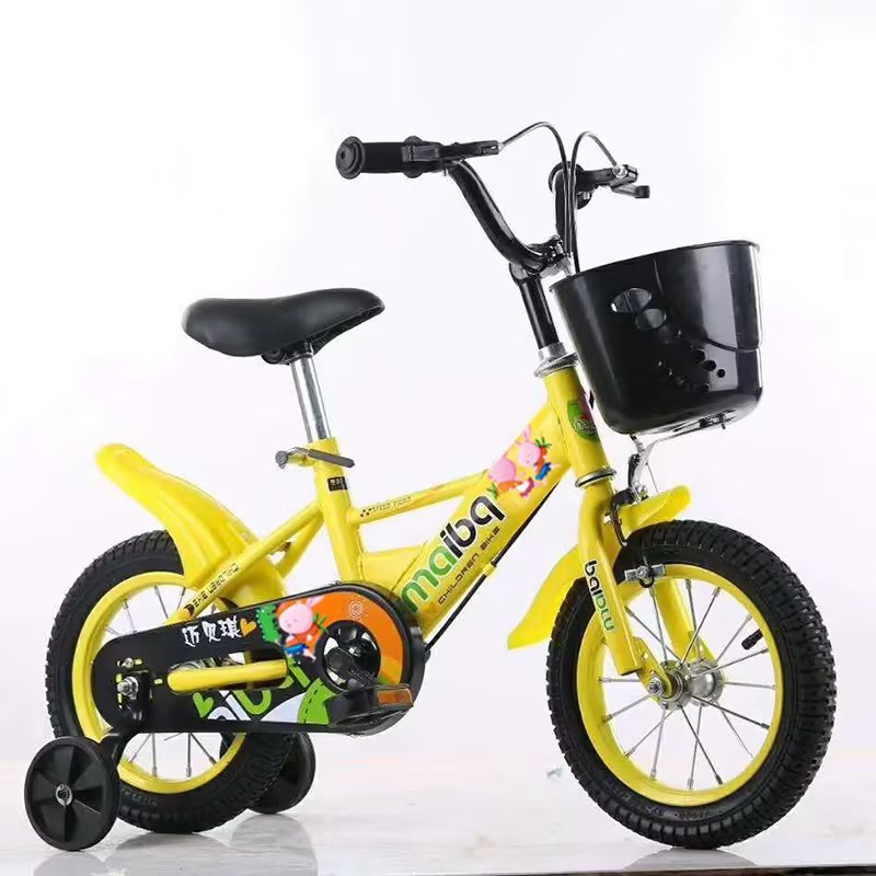 Bicicleta infantil de acero al carbono para niños 12-18 pulgadas jardín de infantes medio y grande niños y niñas bebé estudiante bicicleta
