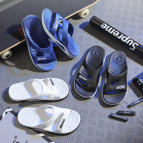 New Summer Trend Korean Style Men's Outerwear Couple Indoor Bathroom Home Use Anti-Slip One-Piece Slippers Wholesale