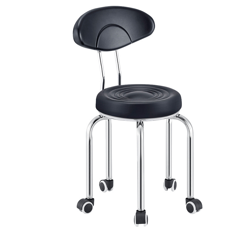 滾輪凳美縫凳家用換鞋凳兒童學步小板凳移動靠背凳子萬向輪擦地凳